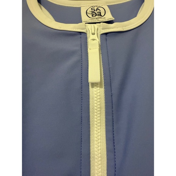 Sage Collective Womens Small Periwinkle Blue Half Zip Racerback Tennis Dress S - Picture 9 of 9